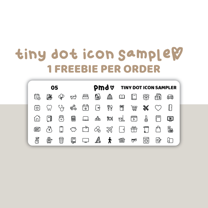 Tiny Dot Icon Sampler Freebie | 1 Freebie per order | 05