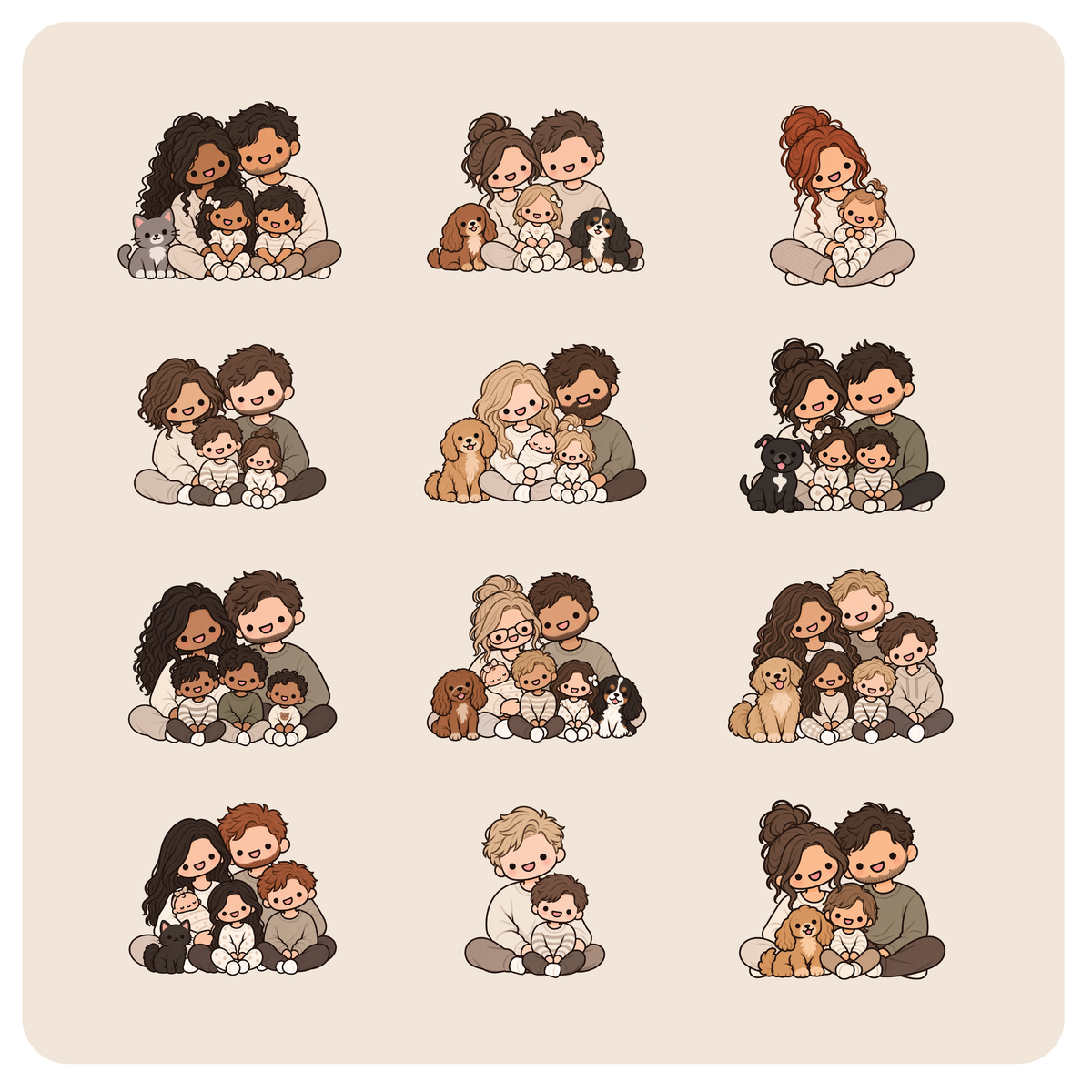 Custom Create Your Own Family Stickers | Little Life Planner Stickers | LL01