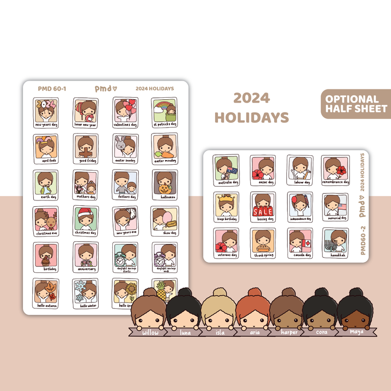 2024 PMD People Holiday Stickers | PMD60
