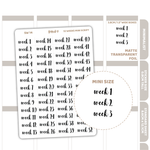 52 Weeks Mini Script Word Stickers | SW14