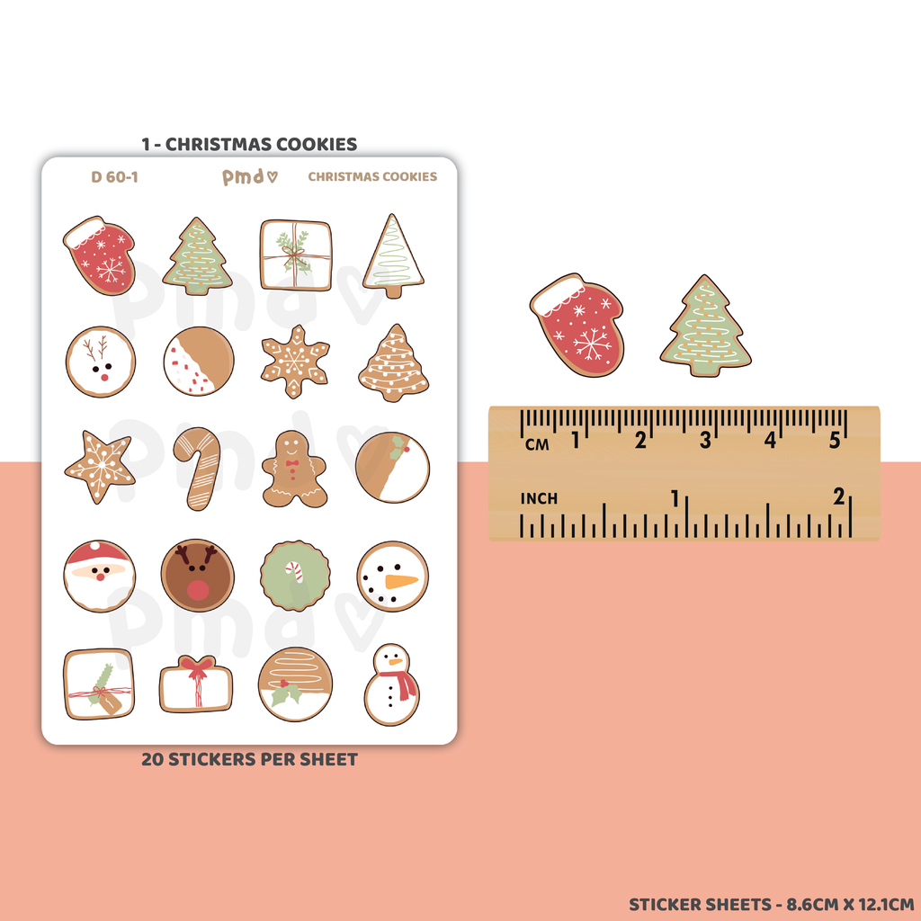 Christmas Cookies & Countdown 2022 Stickers | D60