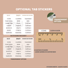 Top Tab A5 Divider Set & Optional Custom Tab Stickers | 5 Pack | Sticker Storage | SS07