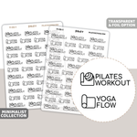 Pilates Workout & Yoga Flow Text/Icon Stickers | Minimalist | TI05