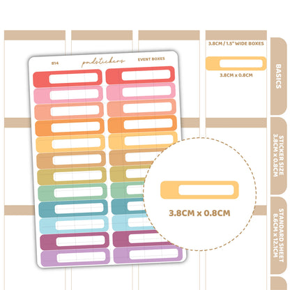 Event Box Stickers | Basic Planner Stickers | B14
