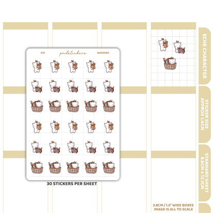 Grocery Stickers | Eche Character Stickers | Planner Stickers | E10