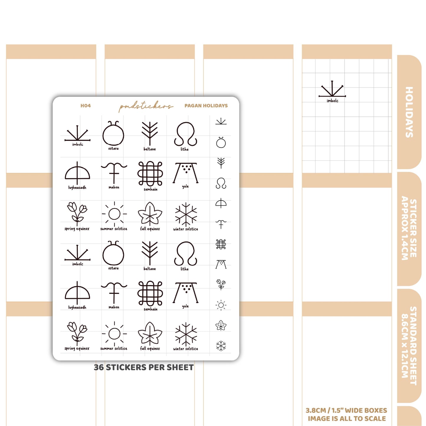Pagan Holiday Stickers | Holiday Planner Stickers | H04