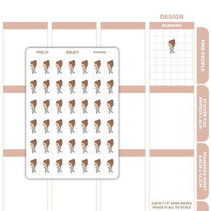 Running Stickers | PMD People Planner Stickers | PMD21