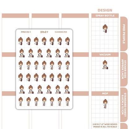 Cleaning Stickers | PMD People Planner Stickers | PMD05