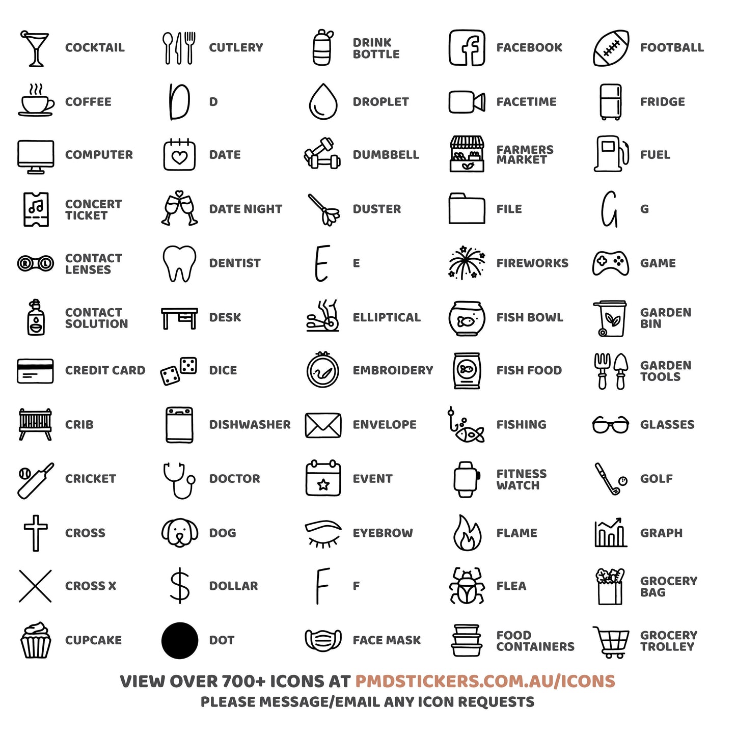Custom Bill Stickers | Custom Minimal Planner Stickers | C22