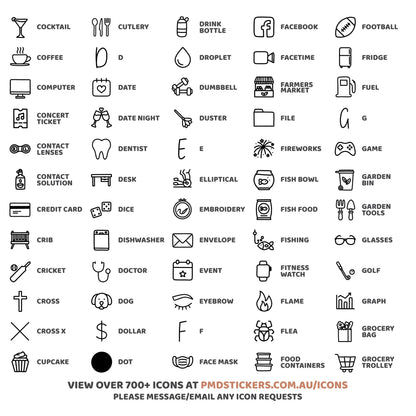 Custom Bill Stickers | Custom Minimal Planner Stickers | C22