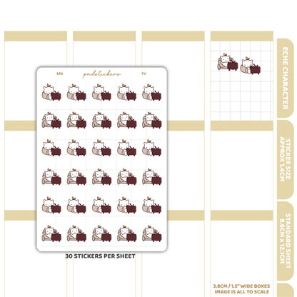Tv Stickers | Eche Character Planner Stickers | E30