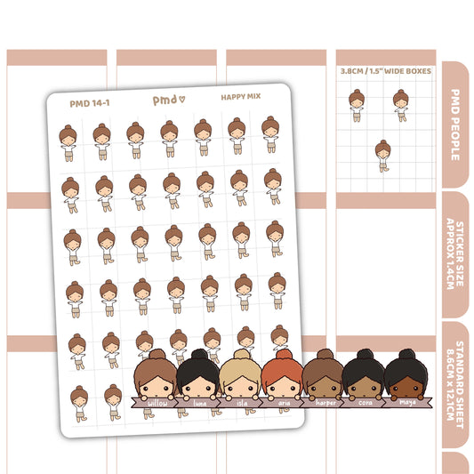 Happy Stickers | PMD People Planner Stickers | PMD14
