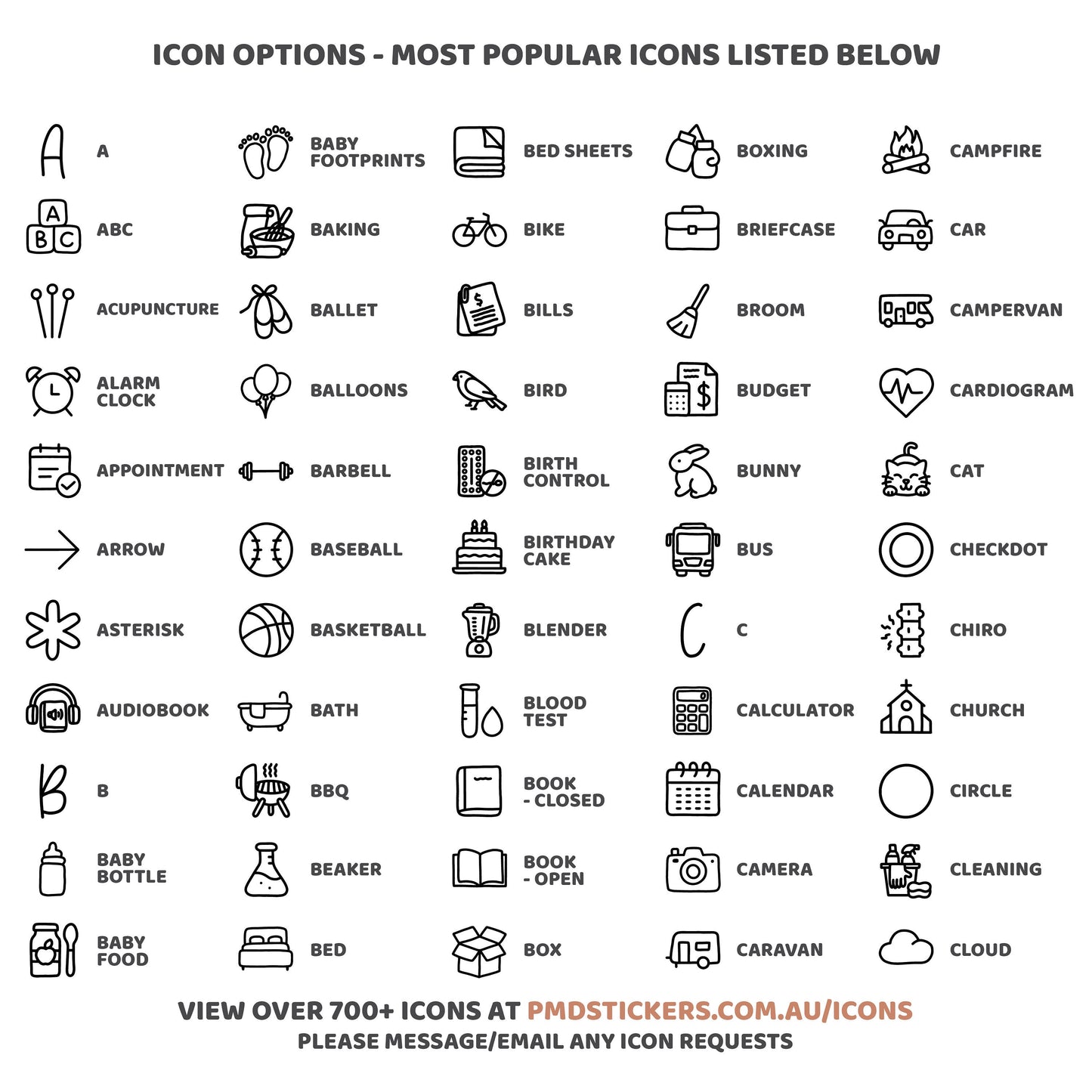 Custom Bill Stickers | Custom Minimal Planner Stickers | C22