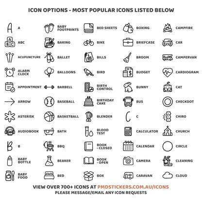 Custom Bill Stickers | Custom Minimal Planner Stickers | C22