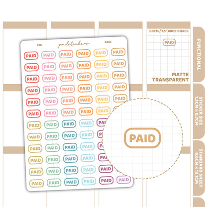 Paid Stickers | Functional Planner Stickers | F38