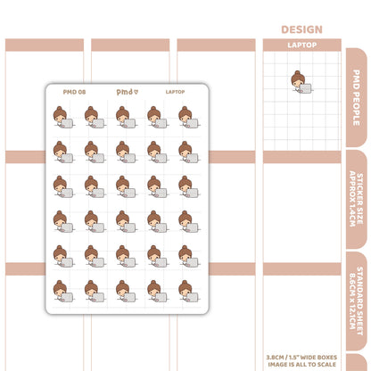 Laptop Stickers | PMD People Planner Stickers | PMD08