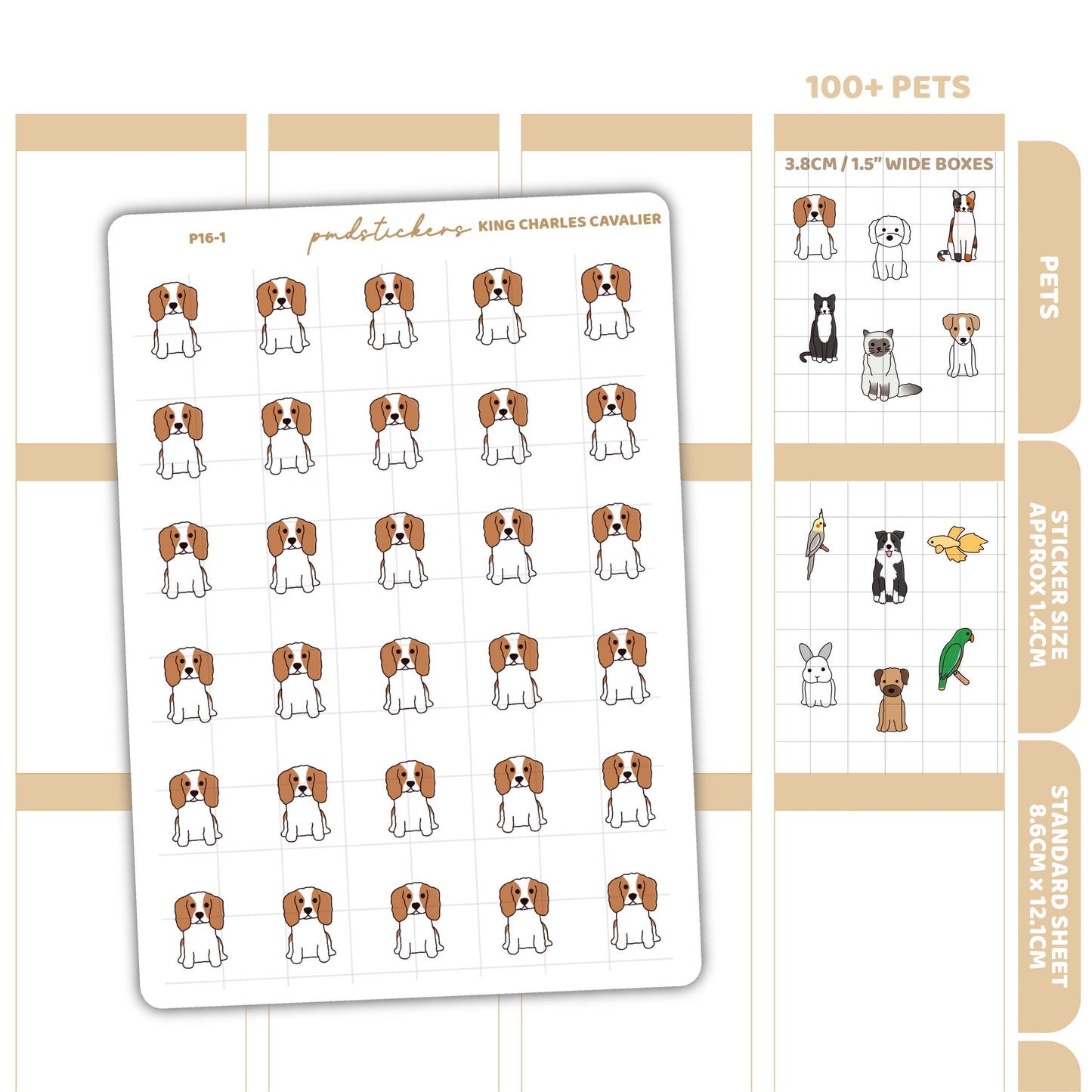 Pet Stickers | 100+ Pet Options | Custom Pet Planner Stickers | PET
