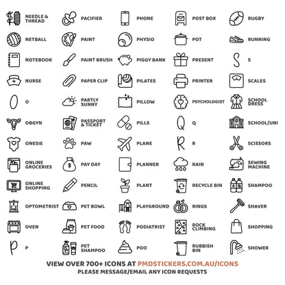 Custom Bill Stickers | Custom Minimal Planner Stickers | C22