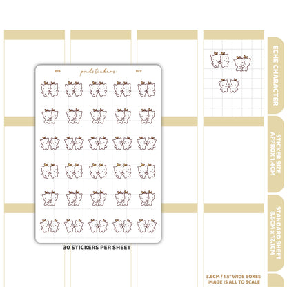 BFF Stickers | Eche Character Planner Stickers | E15
