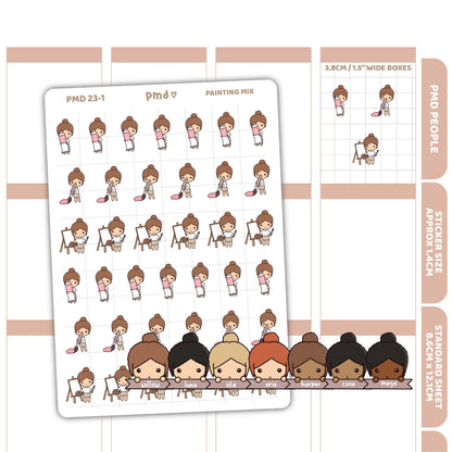 Painting Stickers | PMD People Planner Stickers | PMD23