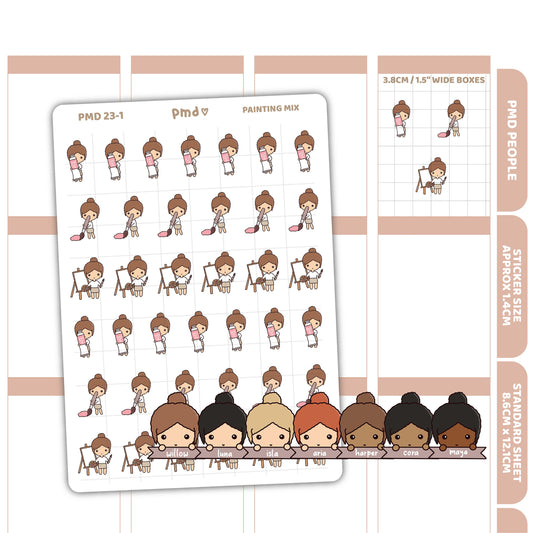 Painting Stickers | PMD People Planner Stickers | PMD23