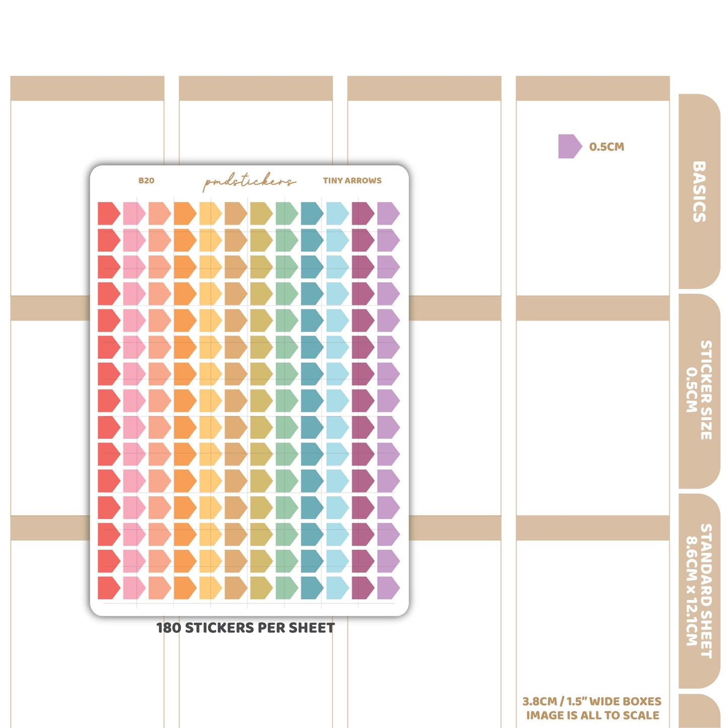 Tiny Arrow Stickers | Basic Planner Stickers | B20