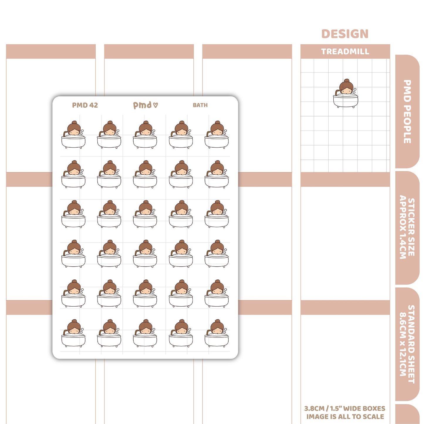 Bath Stickers | PMD People Planner Stickers | PMD42