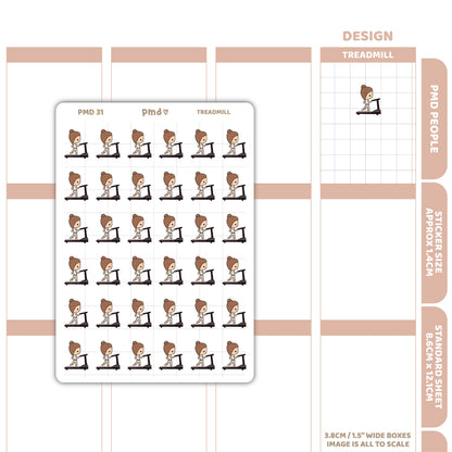 Treadmill Stickers | PMD People Planner Stickers | PMD31