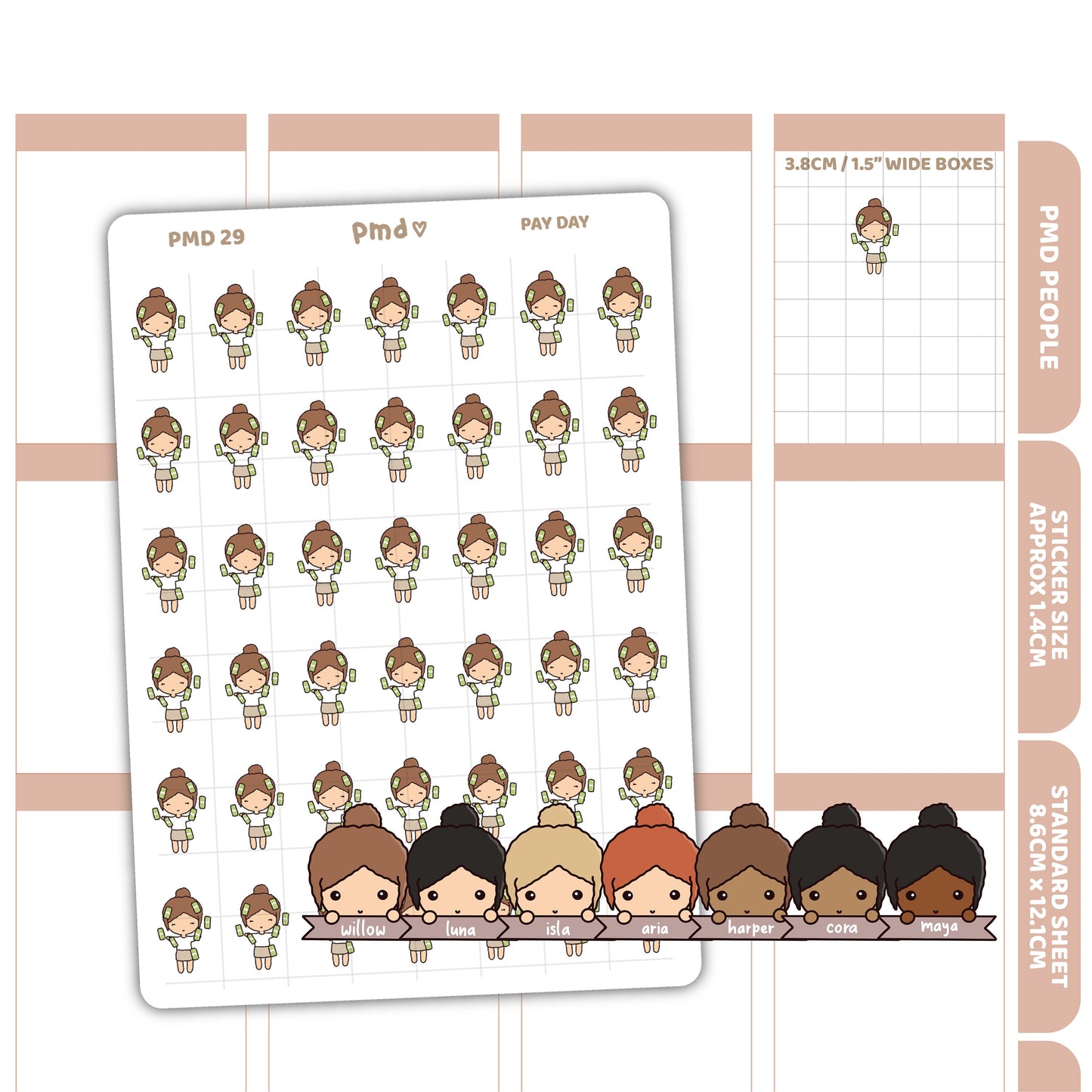 Pay Day Stickers | PMD People Planner Stickers | PMD29