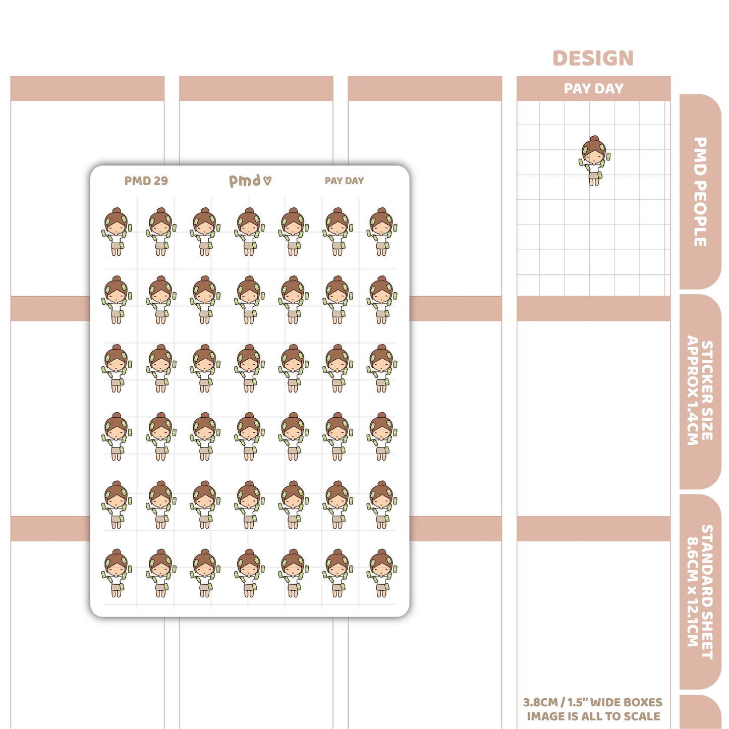Pay Day Stickers | PMD People Planner Stickers | PMD29