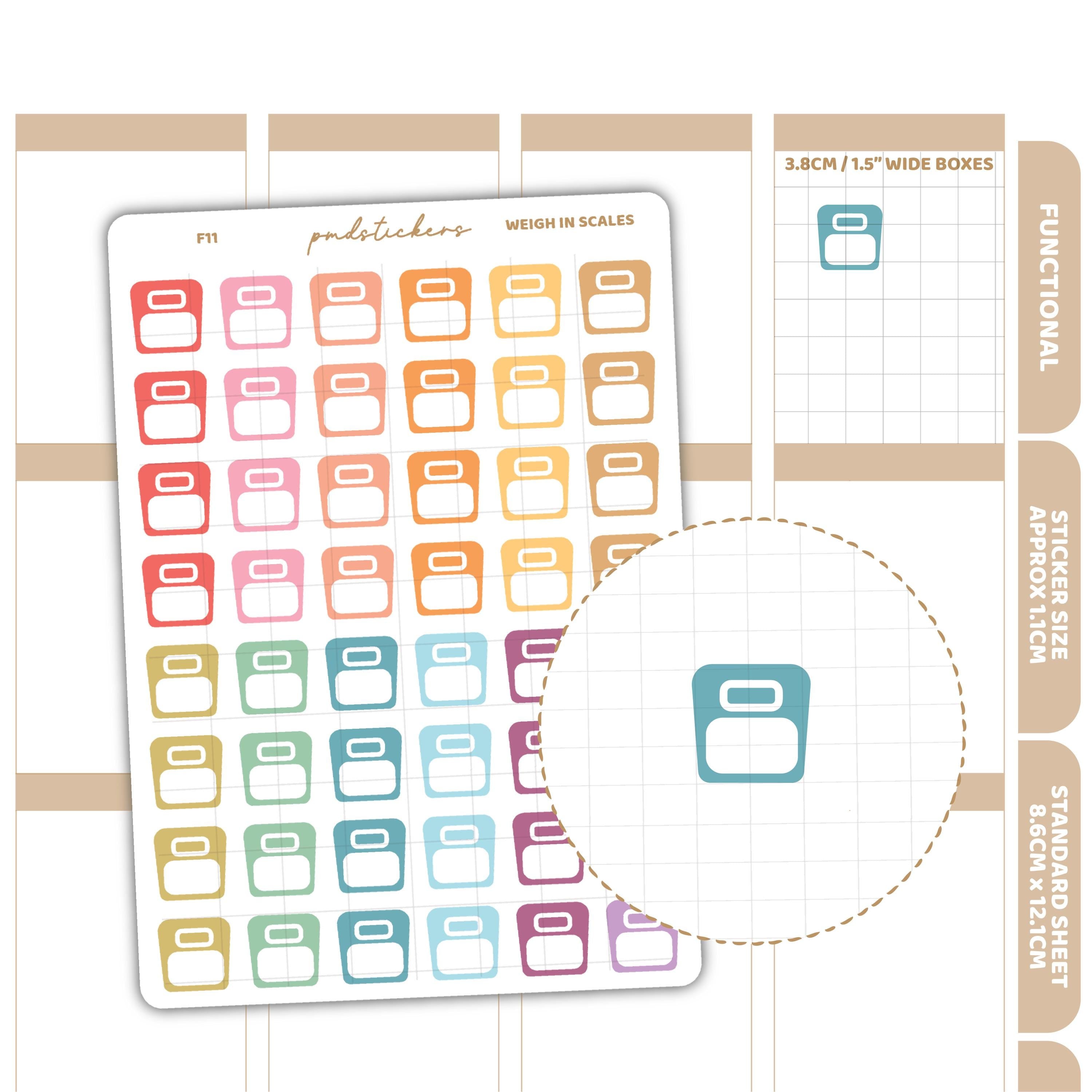 Weigh In Scales Stickers | Functional Planner Stickers | F11 – PMD Stickers