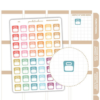 Weigh In Scales Stickers | Functional Planner Stickers | F11