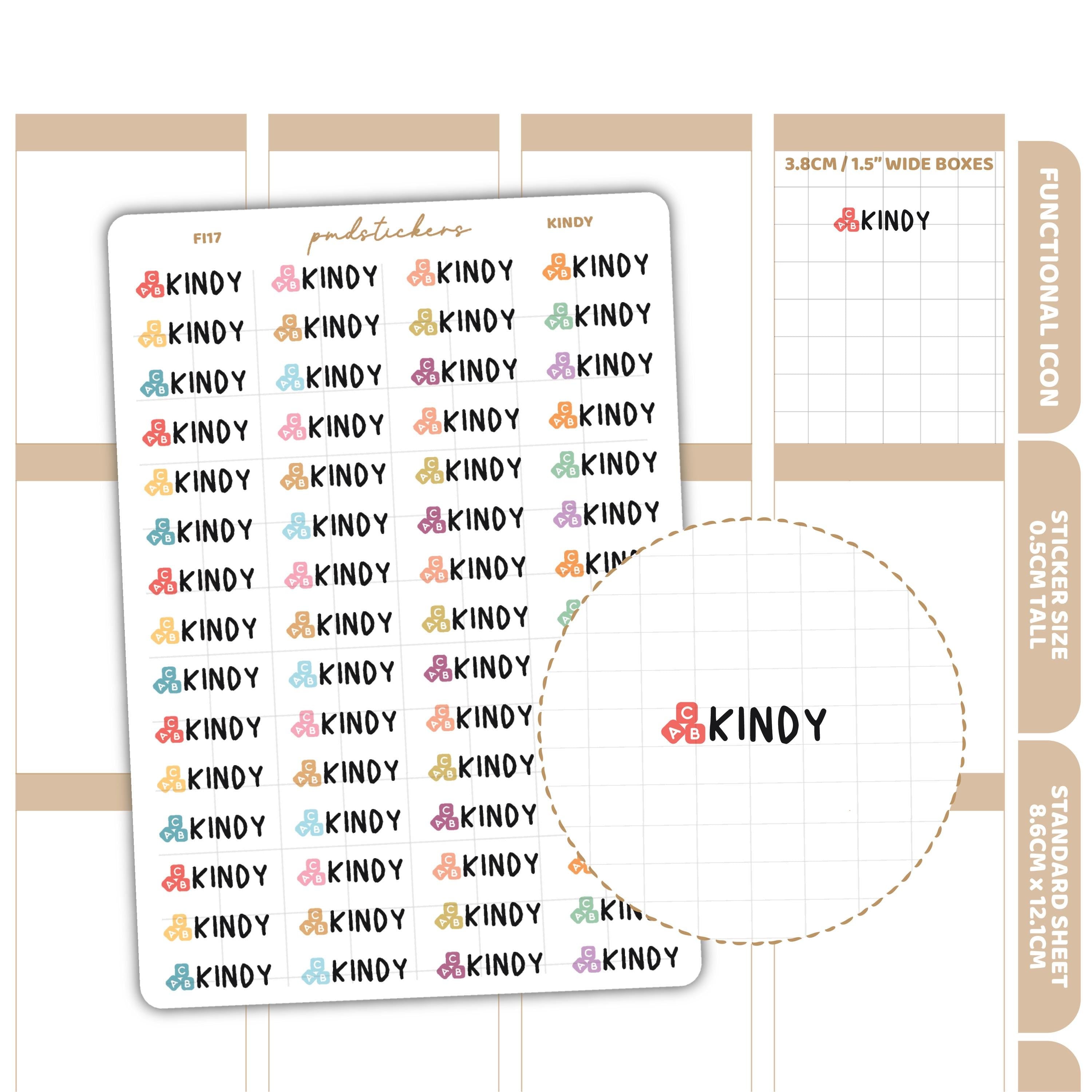 Kindy Stickers | Functional Icon Planner Stickers | FI17 – PMD Stickers