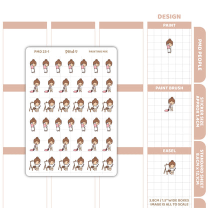 Painting Stickers | PMD People Planner Stickers | PMD23