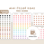 Mini Filled Icon Stickers | 700+ Icons | ICON C000