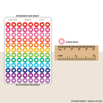 Mini Coloured Dot Icon Stickers | 700+ Icons | ICON D000