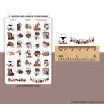 Witchy Halloween & Countdown Stickers | D68