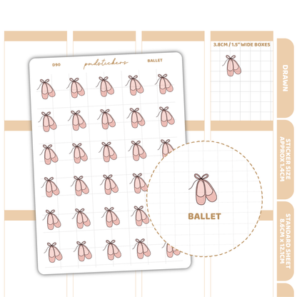 Ballet Stickers | Drawn Planner Stickers | D90