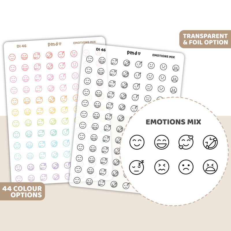 Emotions Mix Icon Stickers | DI46