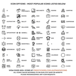 Small Outline Icon Stickers | 700+ Icons | ICON L000