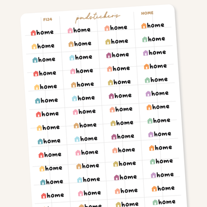 Home Stickers | Functional Icon Planner Stickers | FI24