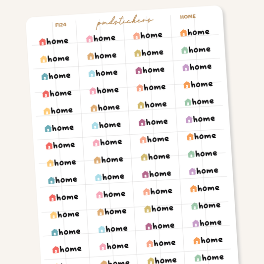 Home Stickers | Functional Icon Planner Stickers | FI24
