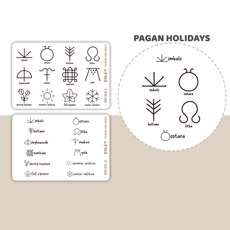 Pagan Holiday Stickers | HO04