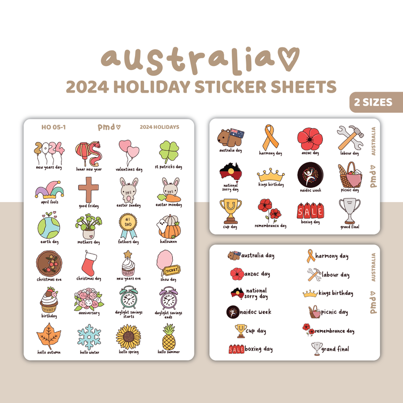 2024 Australia Holiday Stickers | HO05-AUS