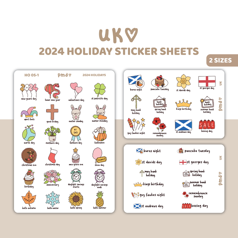 2024 UK Holiday Stickers | HO05-UK