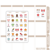 2025 Canada Holiday Stickers | Planner Stickers | HO08