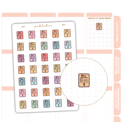 Bill Little Icon Stickers | Planner Stickers | LI02