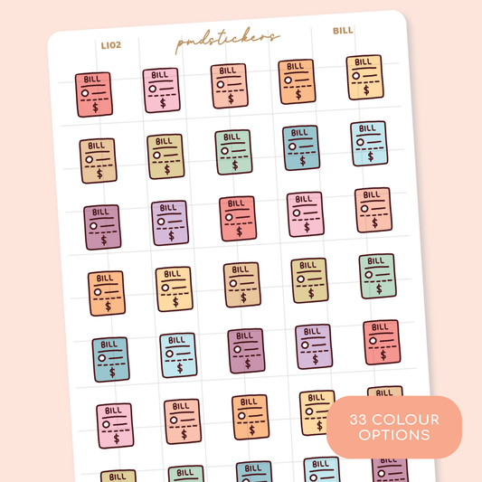 Bill Little Icon Stickers | Planner Stickers | LI02