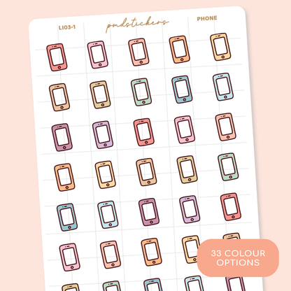 Phone Little Icon Stickers | Planner Stickers | LI03