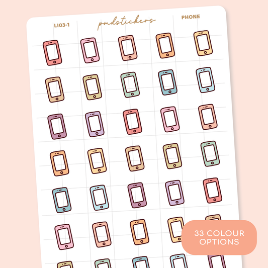 Phone Little Icon Stickers | Planner Stickers | LI03